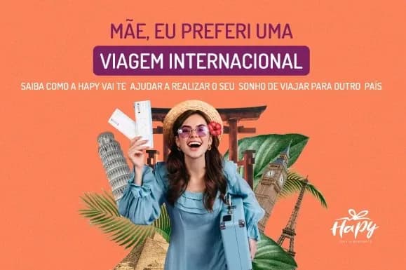 Imagem destaque do post Mãe, eu preferi uma viagem internacional - Saiba como a Hapy vai te ajudar realizar o seu sonho de viajar para outro país